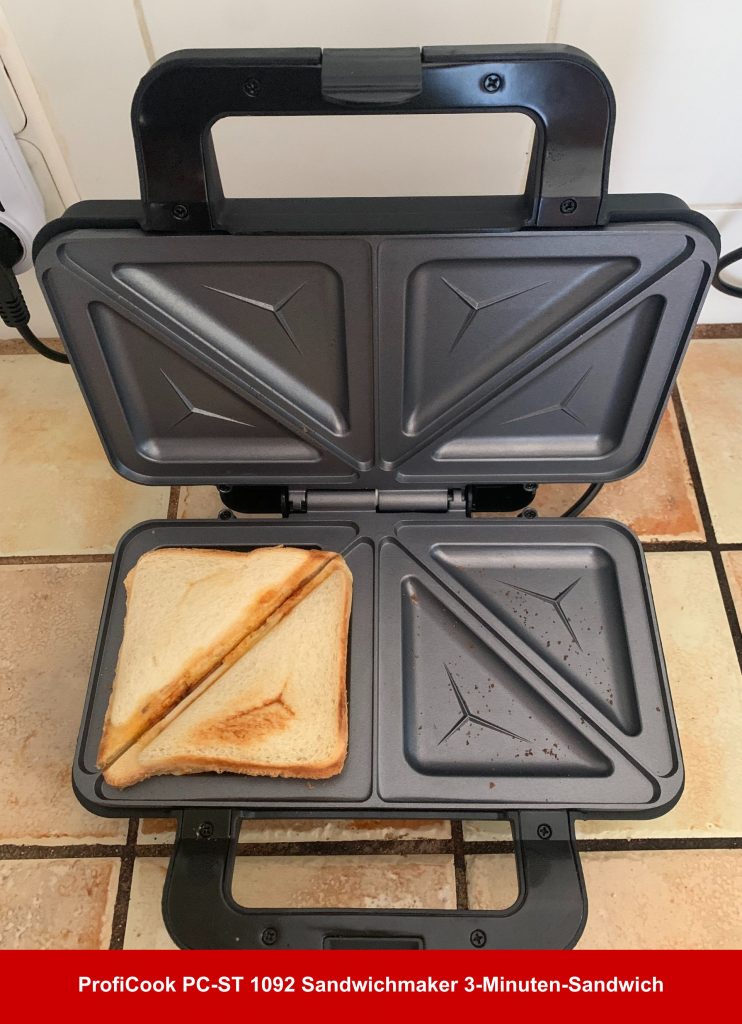 ProfiCook PC-ST 1092 Sandwichmaker 3-Minuten-Sandwich