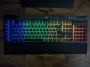 RGB-Beleuchtung der Corsair K55 RGB PRO Gaming-Tastatur