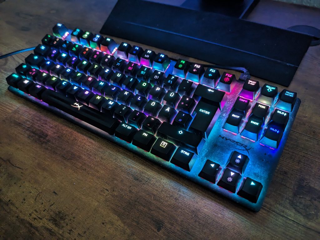 RGB-Beleuchtung der HyperX Alloy Origins Core Gaming-Tastatur