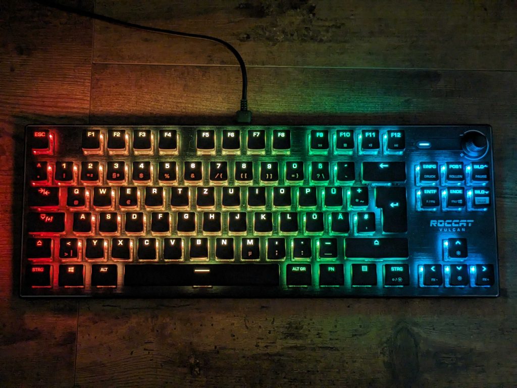 RGB-Beleuchtung der Roccat Vulcan TKL Gaming-Tastatur