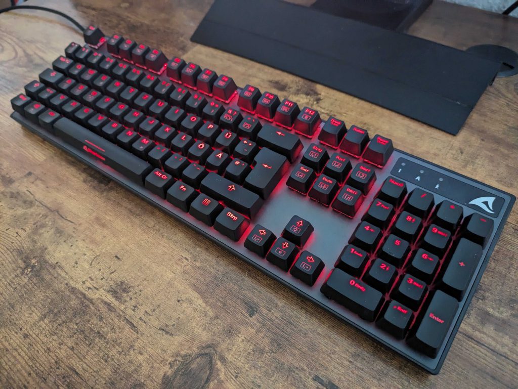RGB-Beleuchtung der Sharkoon Skiller SGK20 Gaming-Tastatur (6)