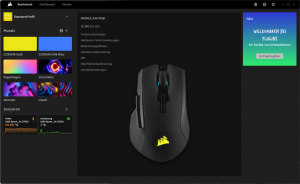 RGB-Beleuchtung der Software der Corsair IRONCLAW Gaming-Maus