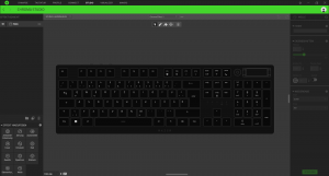 Hauptübersicht in der Software der Razer Huntsman V3 Pro Tenkeyless Gaming-Tastatur