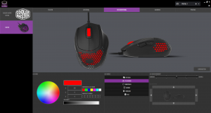 RGB-Einstellungen der Software der Cooler Master MM720 Gaming-Maus
