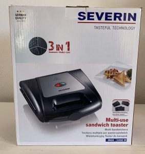 SEVERIN SA 2968 Sandwichmaker im Karton von vorne