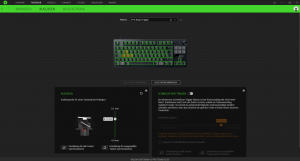 Schnellfeuer-Trigger in der Software der Razer Huntsman V3 Pro Tenkeyless Gaming-Tastatur