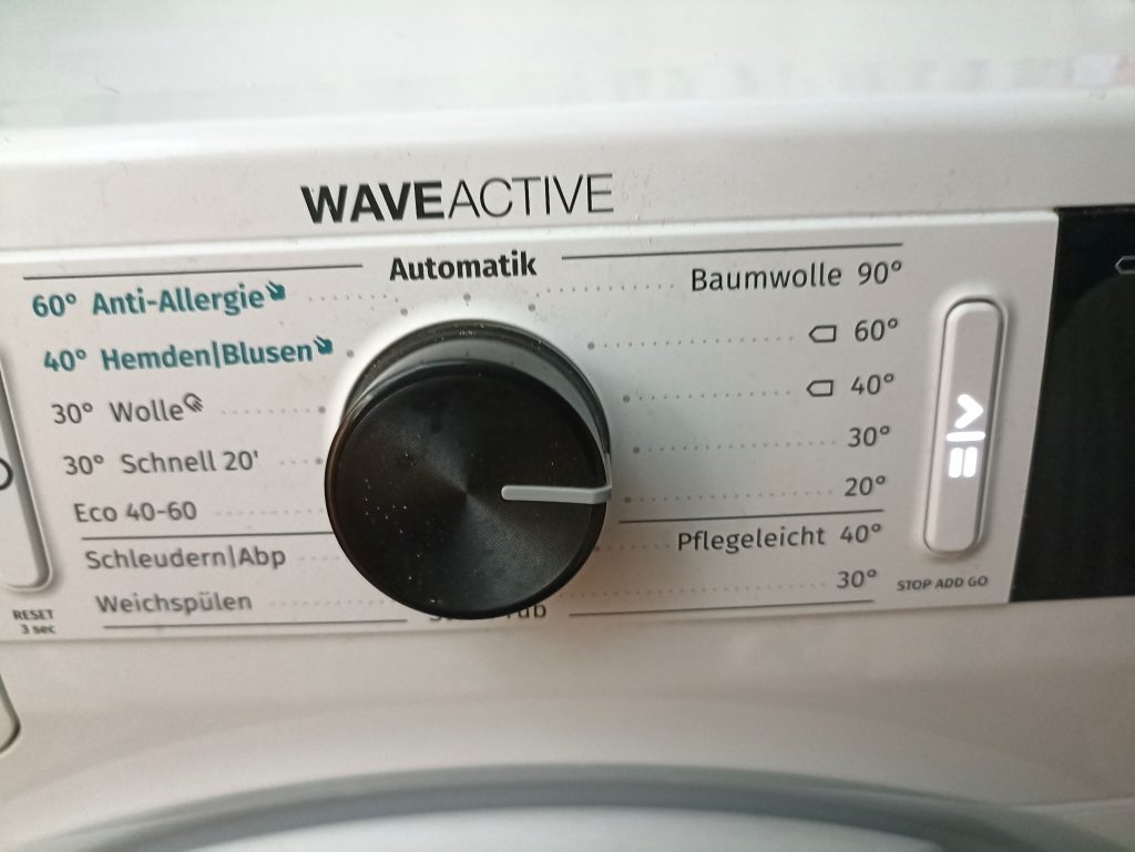 Spee Megaperls Color 4+1 Waschmittel, Waschtest Einstellung bei 30 Grad