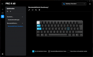 Spielmodus der Logitech G PRO X 60 LIGHTSPEED Gaming-Tastatur in der Software (2)