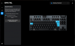 Spielmodus der Logitech G915 LIGHTSPEED TKL Gaming-Tastatur