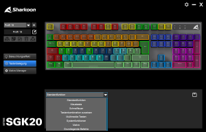 Tastenzuweisungen in der Software der Sharkoon Skiller SGK20 Gaming-Tastatur