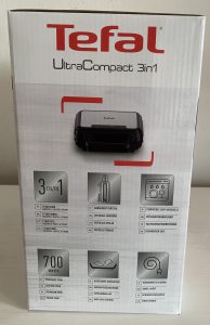 Tefal SW853D Snack Collection Sandwichmaker im Karton von der linken Seite