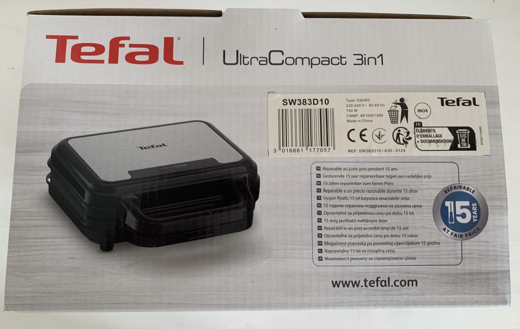 Tefal SW853D Snack Collection Sandwichmaker im Karton von oben