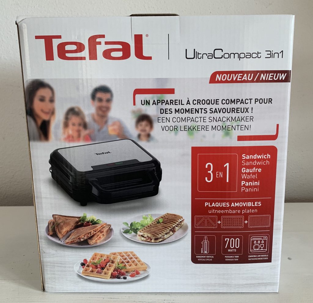 Tefal SW853D Snack Collection Sandwichmaker im Karton von vorne