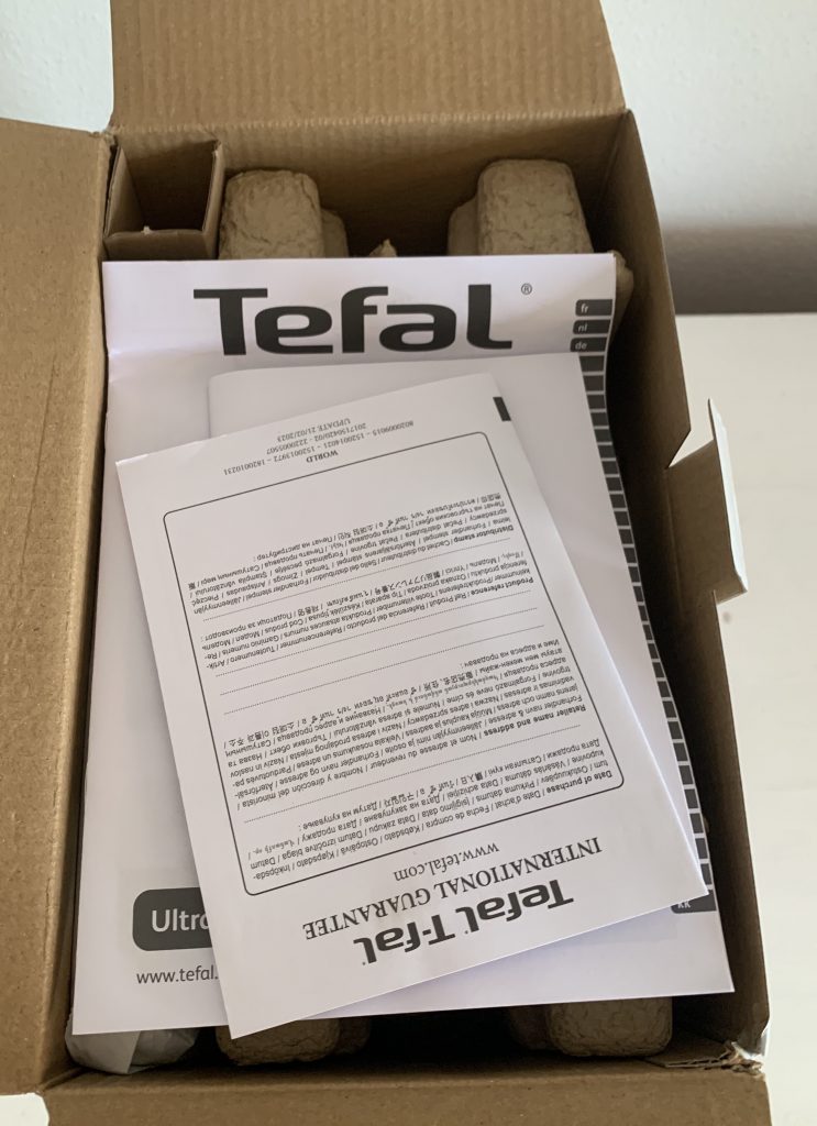 Tefal SW853D Snack Collection Sandwichmaker im geöffneten Karton von oben