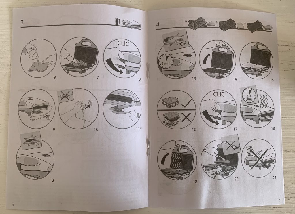 Tefal Ultracompact SM1552 Sandwichmaker Bedienungsanleitung von innen