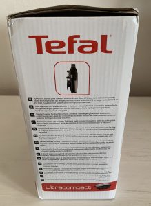 Tefal Ultracompact SM1552 Sandwichmaker im Karton von der Seite