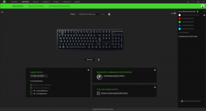 Übersicht der Razer Deathstalker V2 Pro Gaming-Tastatur in der Software
