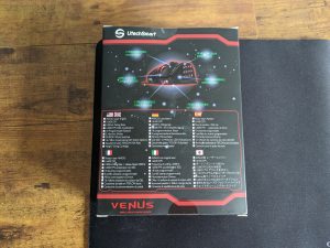 Verpackung der UtechSmart Venus Gaming-Maus von hinten