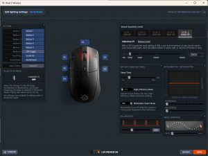 dpi-Einstellungen der SteelSeries Rival 3 Wireless Gaming-Maus