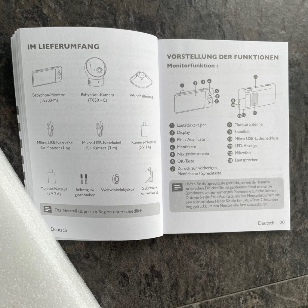 eufy Security SpaceView Babyphone Aneitung