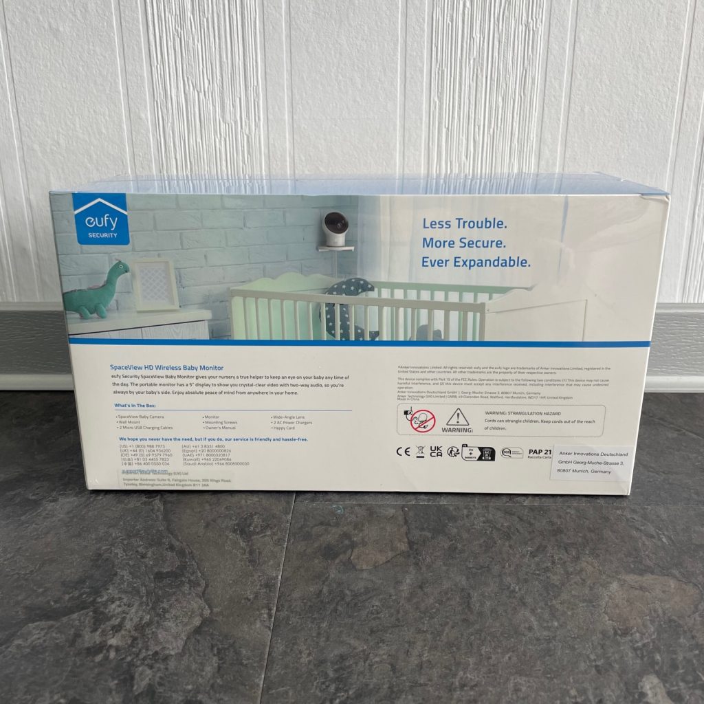 eufy Security SpaceView Babyphone Verpackung