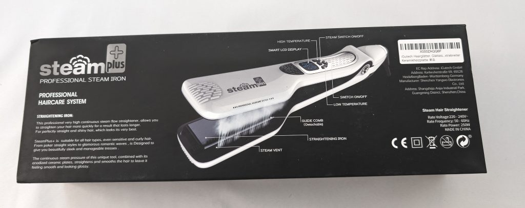 iGutech-Glätteisen Verpackung Rückseite