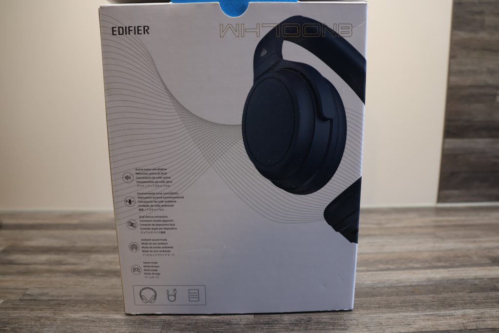 Edifier WH700NB Noise-Cancelling-Kopfhörer Karton Rückseite