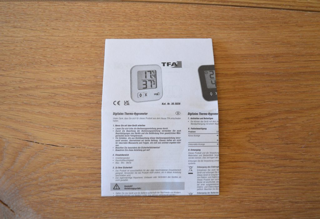 TFA Dostmann Moxx Thermo-Hygrometer Bedienungsanleitung