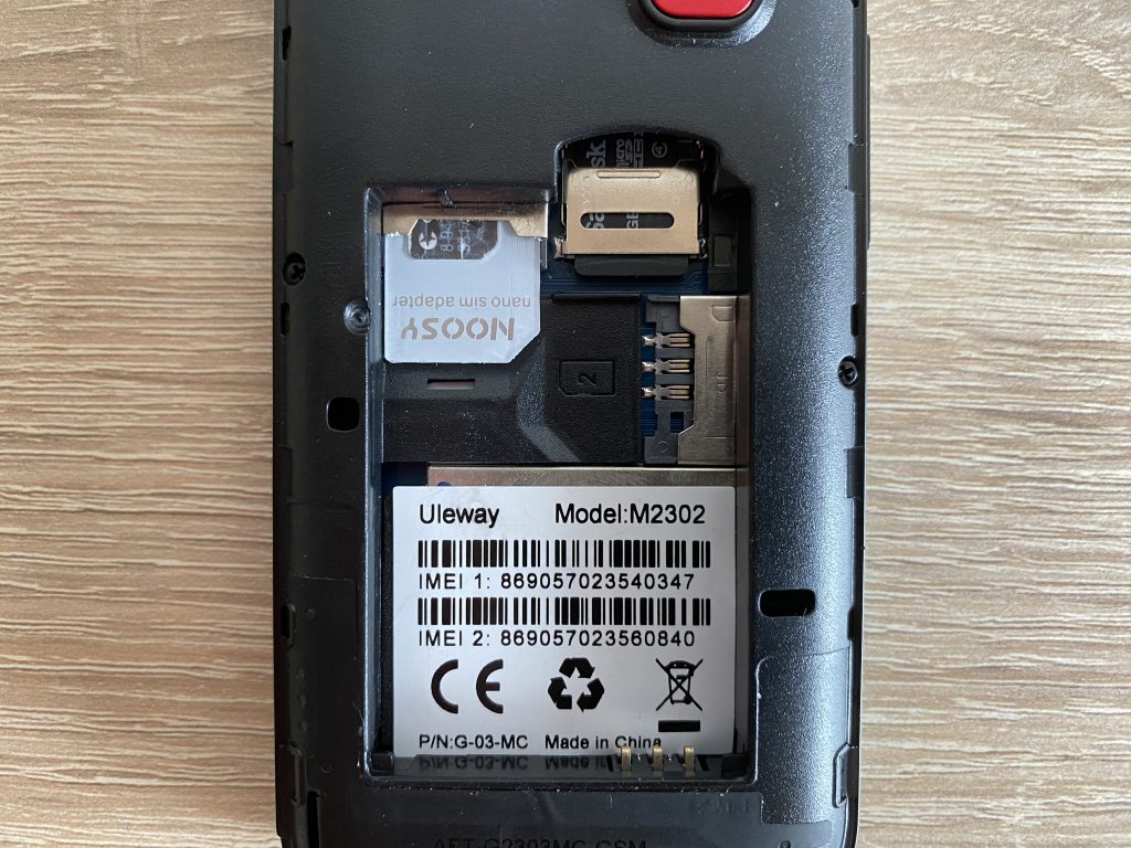 Uleway M2302 Seniorenhandy eingelegte Karten