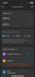 Govee H5179 Thermo-Hygrometer App Geräteeinstellungen-Kalibrierung