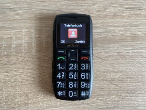 Artfone C1+ Seniorenhandy Menüpunkt Telefonbuch