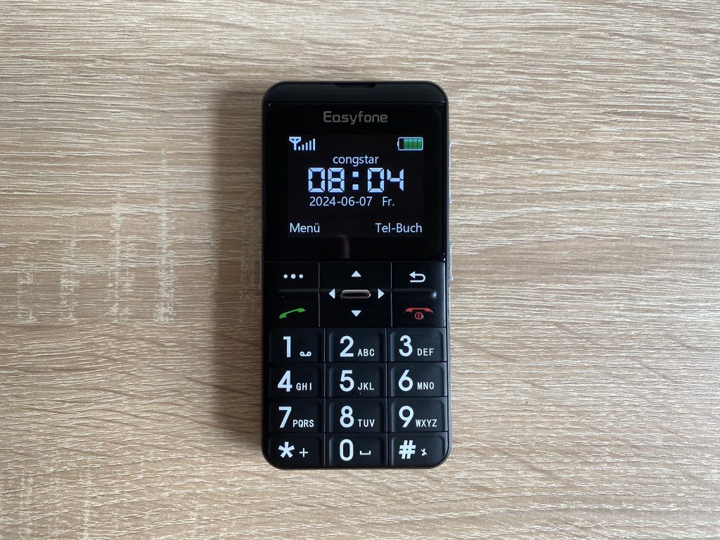 Easyfone Prime-A7 Seniorenhandy Startbildschirm
