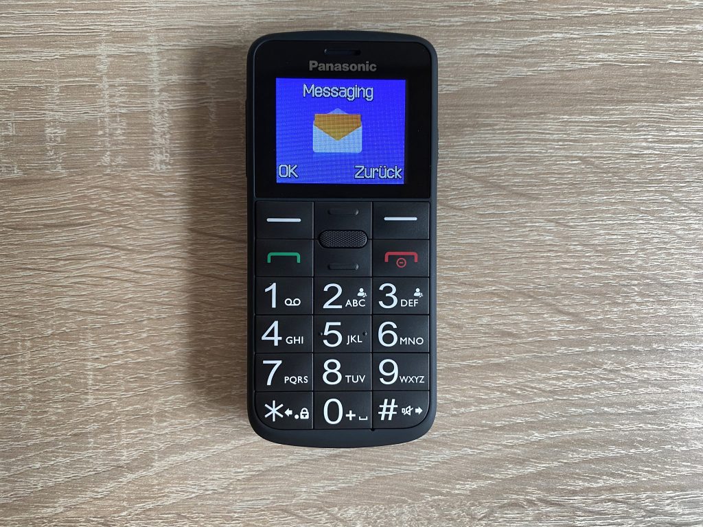 Panasonic KX-TU110 EXB Seniorenhandy Menüpunkt Messaging