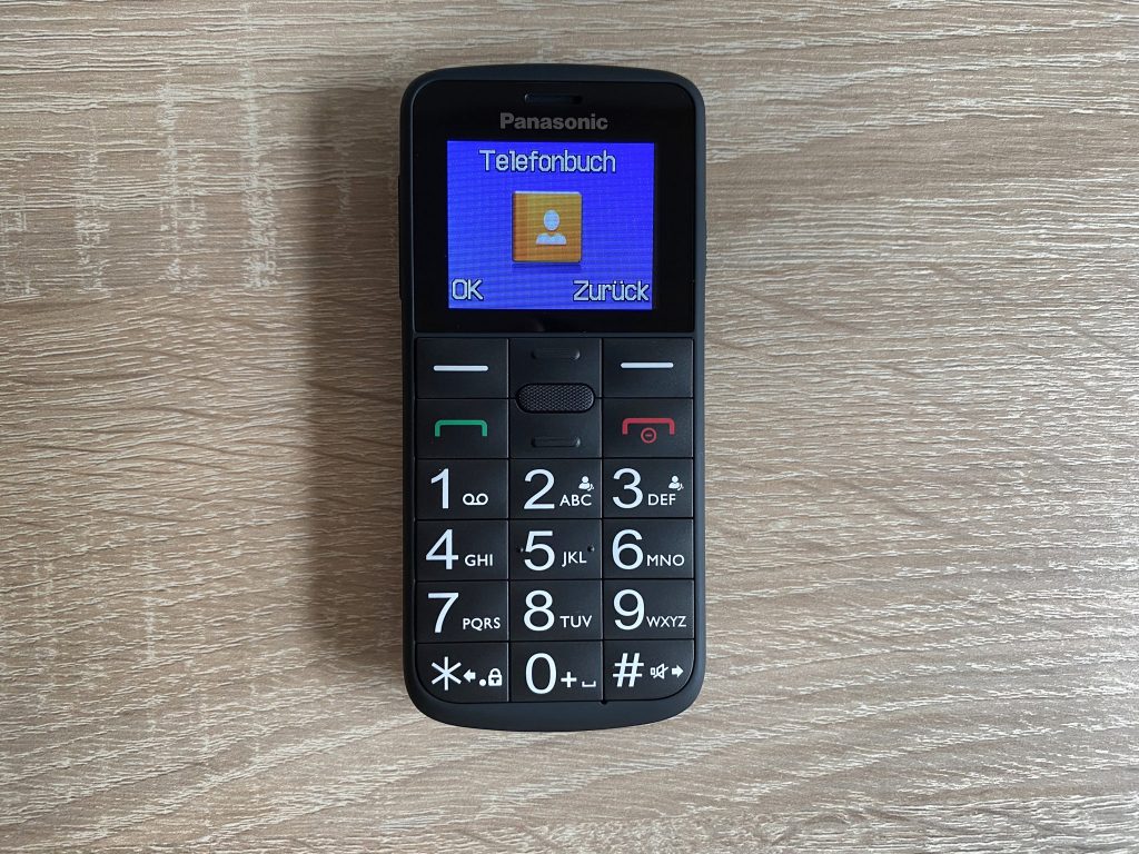Panasonic KX-TU110 EXB Seniorenhandy Menüpunkt Telefonbuch