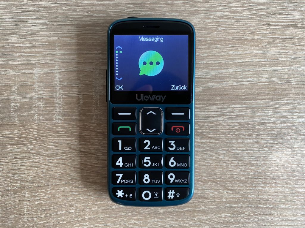 Uleway M2302 Seniorenhandy Menüpunkt Messaging