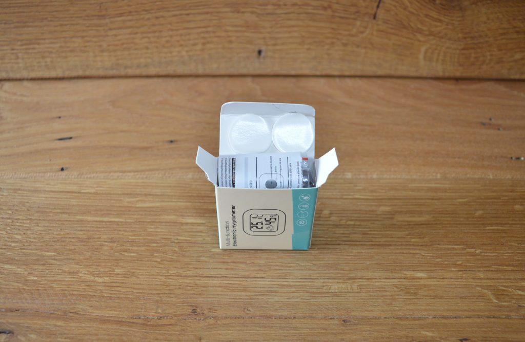 Houdian 0726 Thermo-Hygrometer Verpackung geöffnet