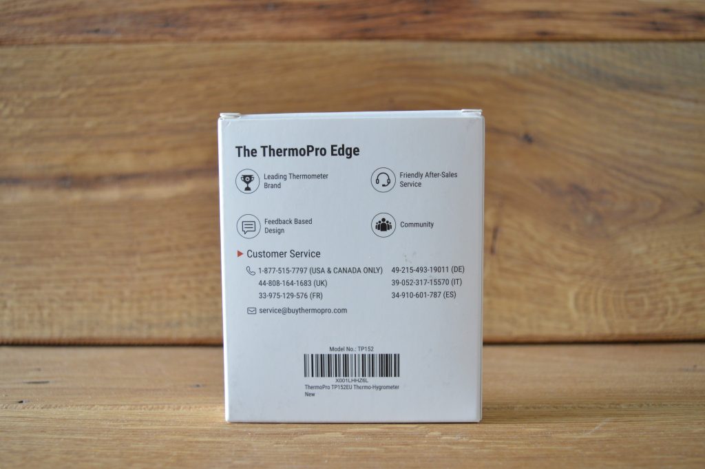 ThermoPro TP152 Thermo-Hygrometer Verpackung Hinten