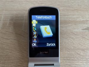 Beafon SL645 Seniorenhandy Menüpunkt Telefonbuch