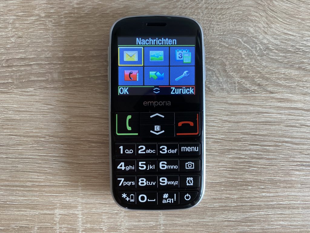 Emporia Euphoria V50 Seniorenhandy Menü 1