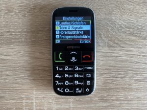Emporia Euphoria V50 Seniorenhandy Menü 2