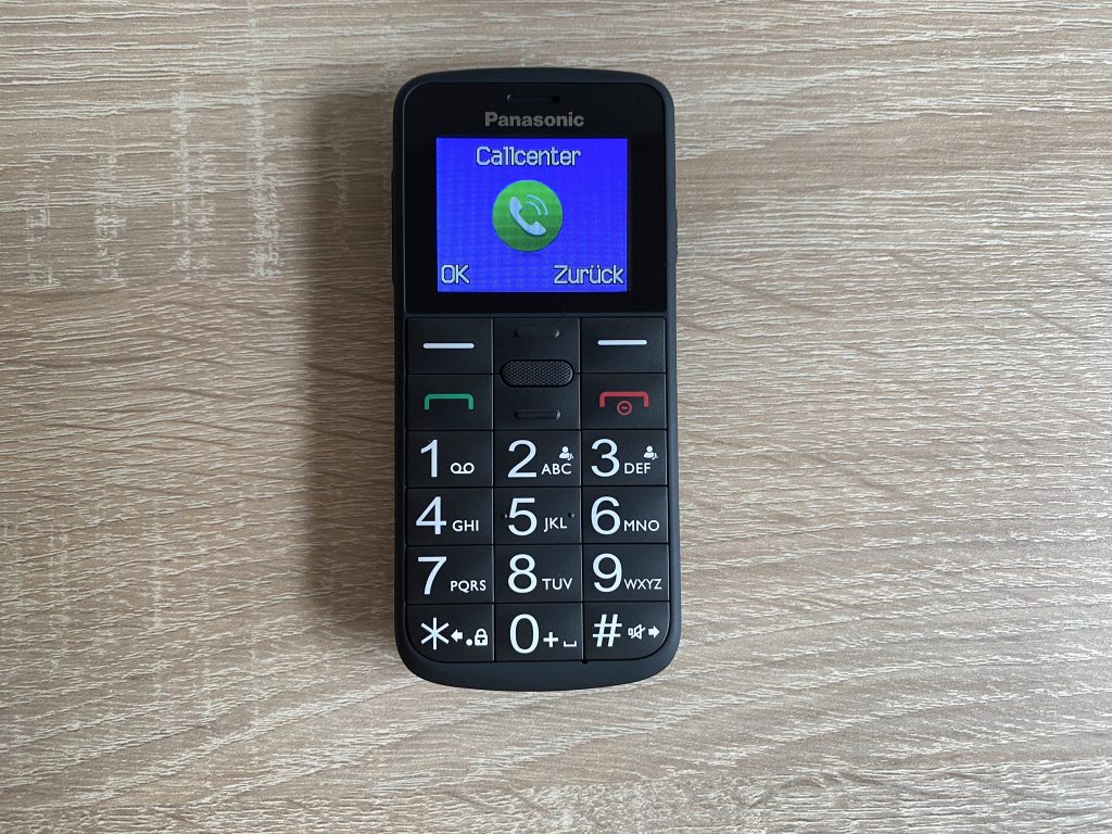 Panasonic KX-TU110 EXB Seniorenhandy Menüpunkt Callcenter
