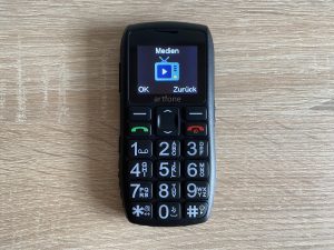 Artfone C1+ Seniorenhandy Menüpunkt Medien
