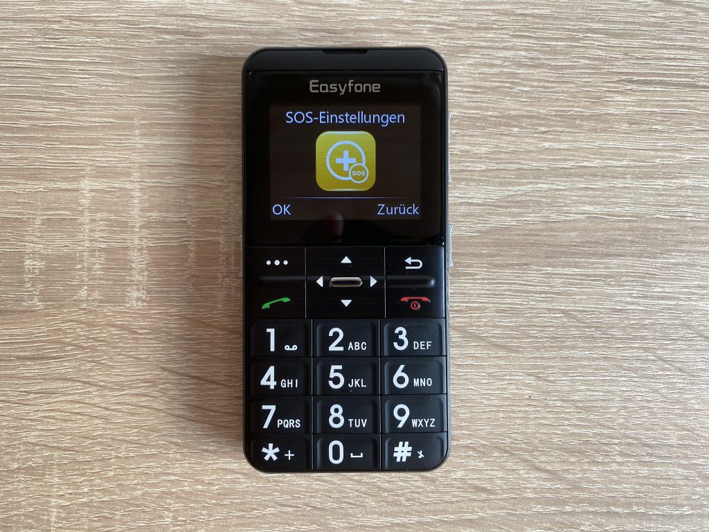 Easyfone Prime-A7 Seniorenhandy Menäpunkt SOS