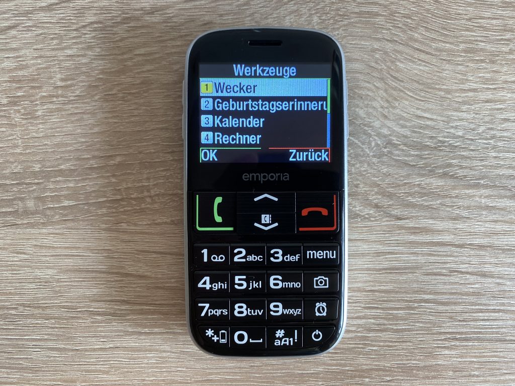 Emporia Euphoria V50 Seniorenhandy Menü 3