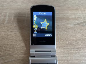 Beafon SL645 Seniorenhandy Menüpunkt Extras