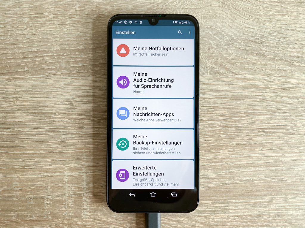 Doro 8100 4G Seniorenhandy Einstellmenü 2