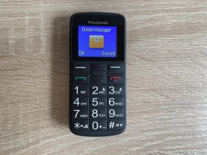 Panasonic KX-TU110 EXB Seniorenhandy Menüpunkt Datei-Manager