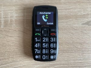 Artfone C1+ Seniorenhandy Menüpunkt Anrufcenter
