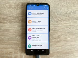 Doro 8100 4G Seniorenhandy Anzeigemenü 1