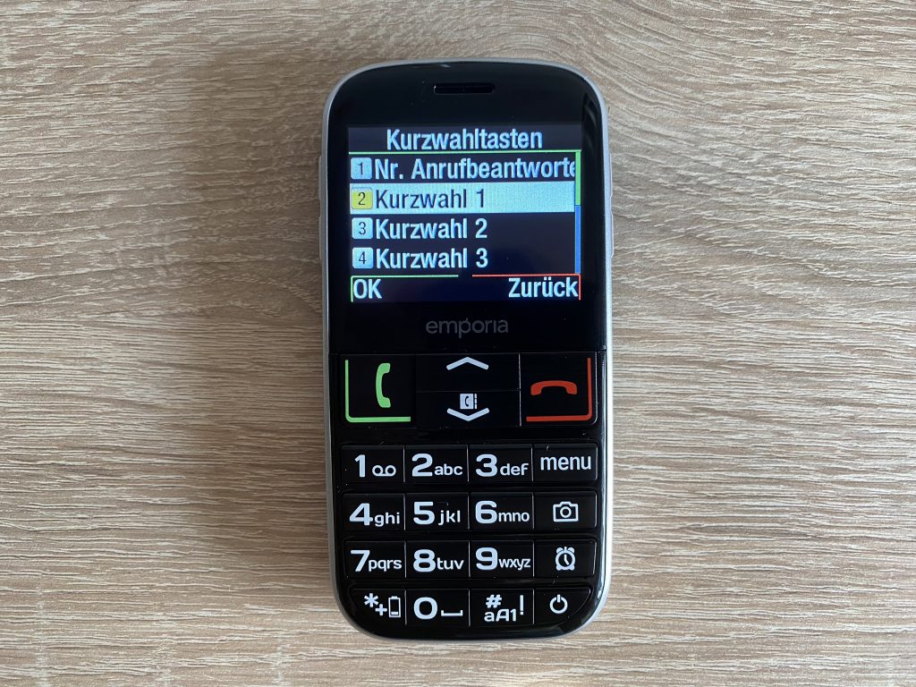 Emporia Euphoria V50 Seniorenhandy Menü 5